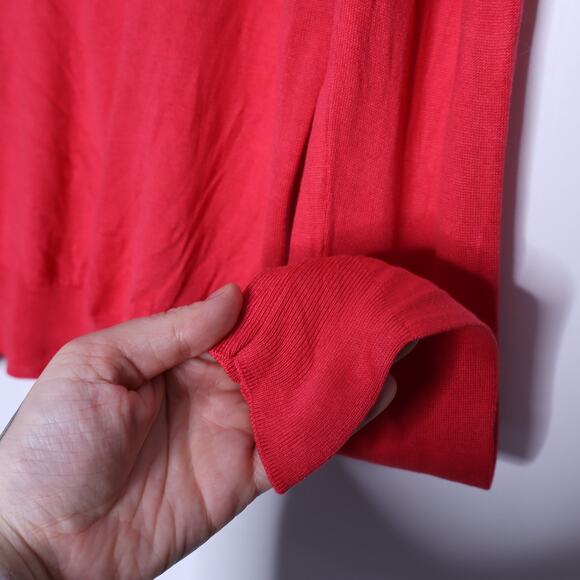 VERSACE Collection Silk Cotton V-Neck Sweater Melon Stretch Casual Men's M - Picture 9 of 13